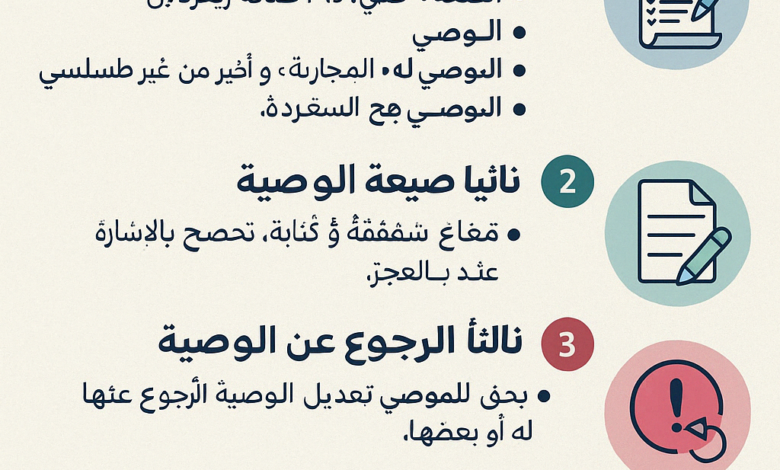 أركان الوصية وشروطها
